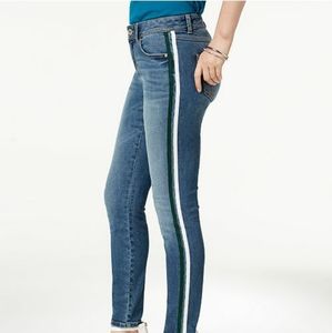 I.N.C. Striped Skinny Jeans,